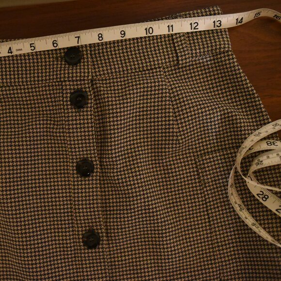 Sezane Brown Checkered Skirt - Picture 4 of 9